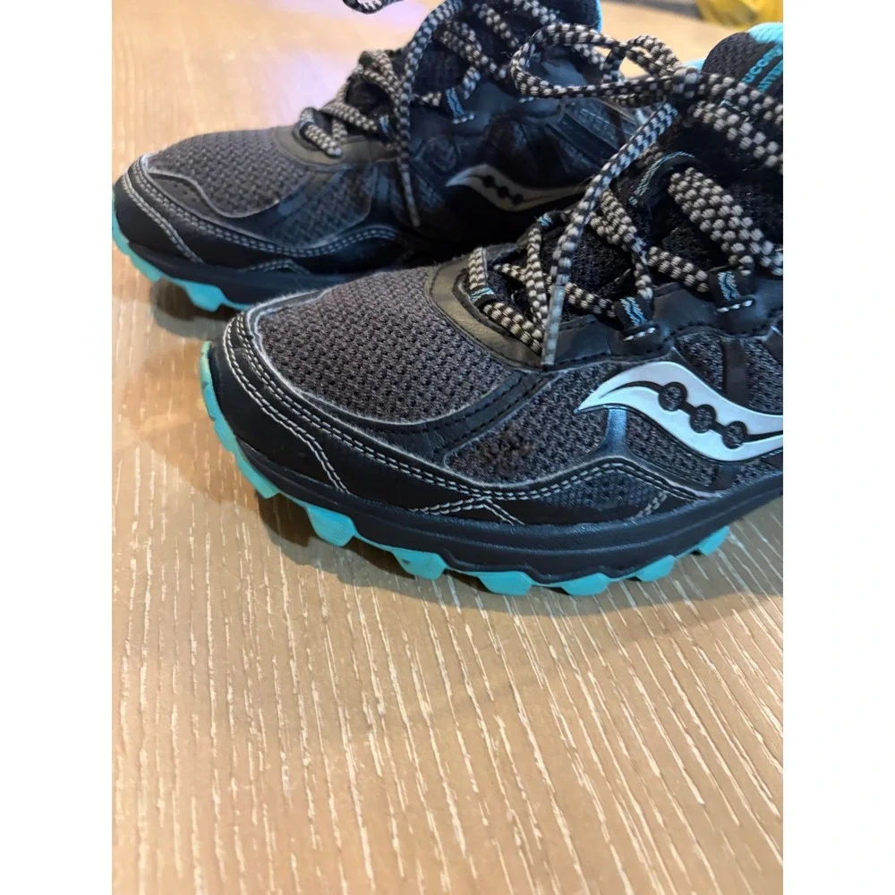 Saucony Grid Excursion TR11 Black Blue Trail Running Shoes S10392 Women's 9.5